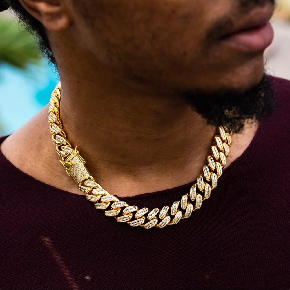18MM Iced Out Cuban Link Chain